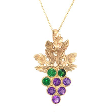 Load image into Gallery viewer, Amethyst & Tzavorite Grape Necklace