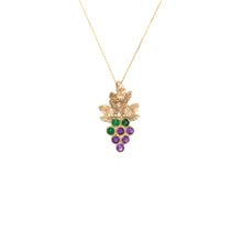 Load image into Gallery viewer, Amethyst & Tzavorite Grape Necklace