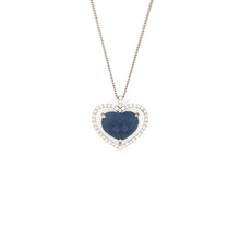 Load image into Gallery viewer, Sapphire Heart Halo Necklace