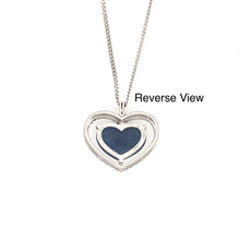 Load image into Gallery viewer, Sapphire Heart Halo Necklace