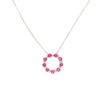Load image into Gallery viewer, Ruby & Diamond Circle Pendant