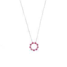 Load image into Gallery viewer, Ruby & Diamond Circle Pendant