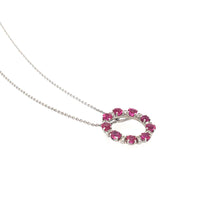 Load image into Gallery viewer, Ruby & Diamond Circle Pendant