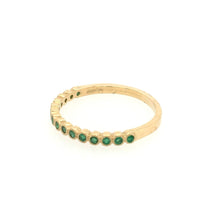 Load image into Gallery viewer, Emerald 18ct Gold Fine Rim Set Ring