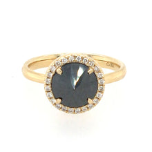 Load image into Gallery viewer, Black Diamond Halo Ring