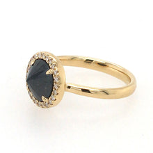 Load image into Gallery viewer, Black Diamond Halo Ring