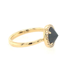 Load image into Gallery viewer, Black Diamond Halo Ring