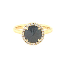 Load image into Gallery viewer, Black Diamond Halo Ring