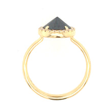 Load image into Gallery viewer, Black Diamond Halo Ring
