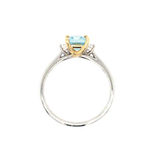 Load image into Gallery viewer, Aquamarine & Diamond Ring
