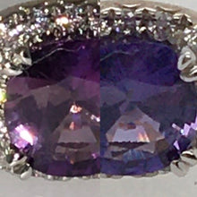 Load image into Gallery viewer, Colour Change Sapphire & Diamond Ring