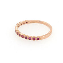 Load image into Gallery viewer, Ruby 18ct Rose Gold Fine Rim Set Ring