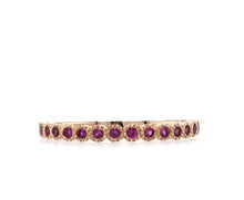 Load image into Gallery viewer, Ruby 18ct Rose Gold Fine Rim Set Ring