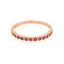 Load image into Gallery viewer, Ruby 18ct Rose Gold Fine Rim Set Ring