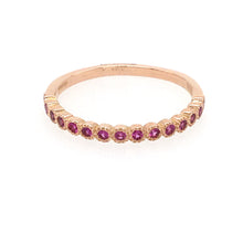 Load image into Gallery viewer, Ruby 18ct Rose Gold Fine Rim Set Ring
