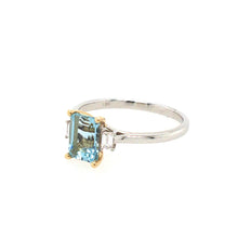 Load image into Gallery viewer, Aquamarine & Diamond Ring