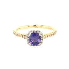 Load image into Gallery viewer, Colour Change Sapphire & Diamond Ring