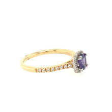 Load image into Gallery viewer, Colour Change Sapphire & Diamond Ring