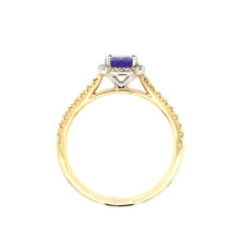 Load image into Gallery viewer, Colour Change Sapphire & Diamond Ring