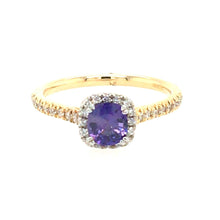 Load image into Gallery viewer, Colour Change Sapphire & Diamond Ring