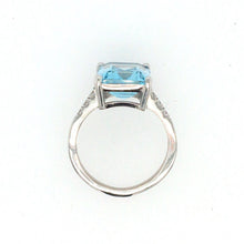 Load image into Gallery viewer, Blue Topaz & Diamond Cocktail Ring