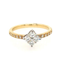 Load image into Gallery viewer, Diamond Shape Diamond Cluster Ring