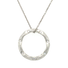 Load image into Gallery viewer, Platinum Diamond Circle Necklace