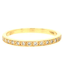 Load image into Gallery viewer, Diamond & 18ct Gold Fine Mill Grain Ring