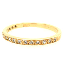 Load image into Gallery viewer, Diamond & 18ct Gold Fine Mill Grain Ring