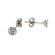 Load image into Gallery viewer, Diamond Rim Set Stud Earrings
