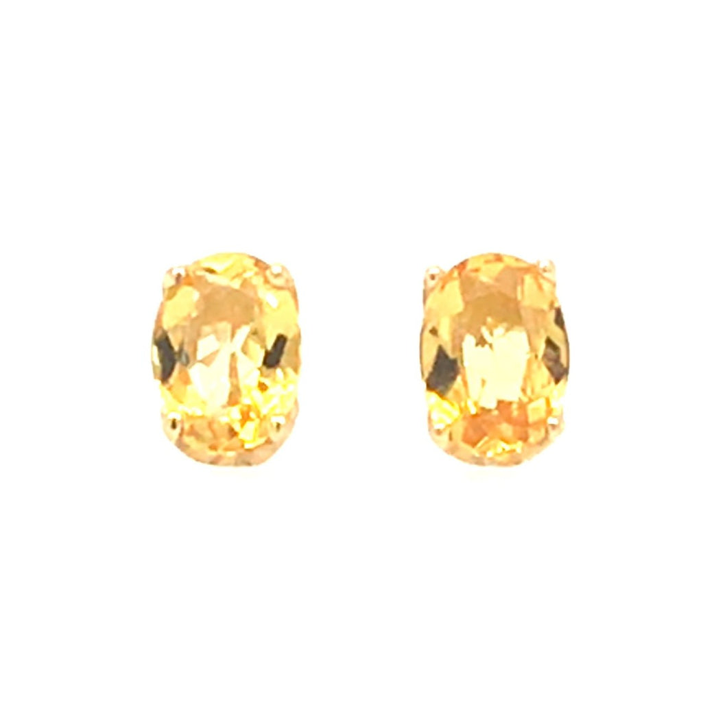 Yellow Beryl (Heliodor) 18ct Gold Stud Earrings
