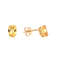 Load image into Gallery viewer, Yellow Beryl (Heliodor) 18ct Gold Stud Earrings