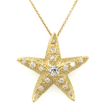 Load image into Gallery viewer, Diamond 18ct Gold Starfish Necklace
