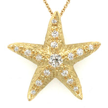 Load image into Gallery viewer, Diamond 18ct Gold Starfish Necklace