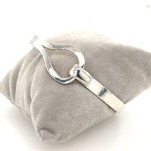 Load image into Gallery viewer, Handmade Silver Hook Bangle