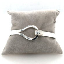 Load image into Gallery viewer, Handmade Silver Hook Bangle