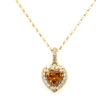 Load image into Gallery viewer, Natural Warm Yellow Diamond Heart Necklace
