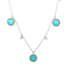 Load image into Gallery viewer, Turquoise &amp; Diamond Necklace
