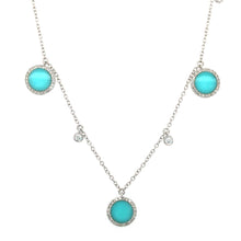 Load image into Gallery viewer, Turquoise & Diamond Necklace