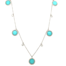 Load image into Gallery viewer, Turquoise &amp; Diamond Necklace
