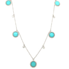 Load image into Gallery viewer, Turquoise & Diamond Necklace