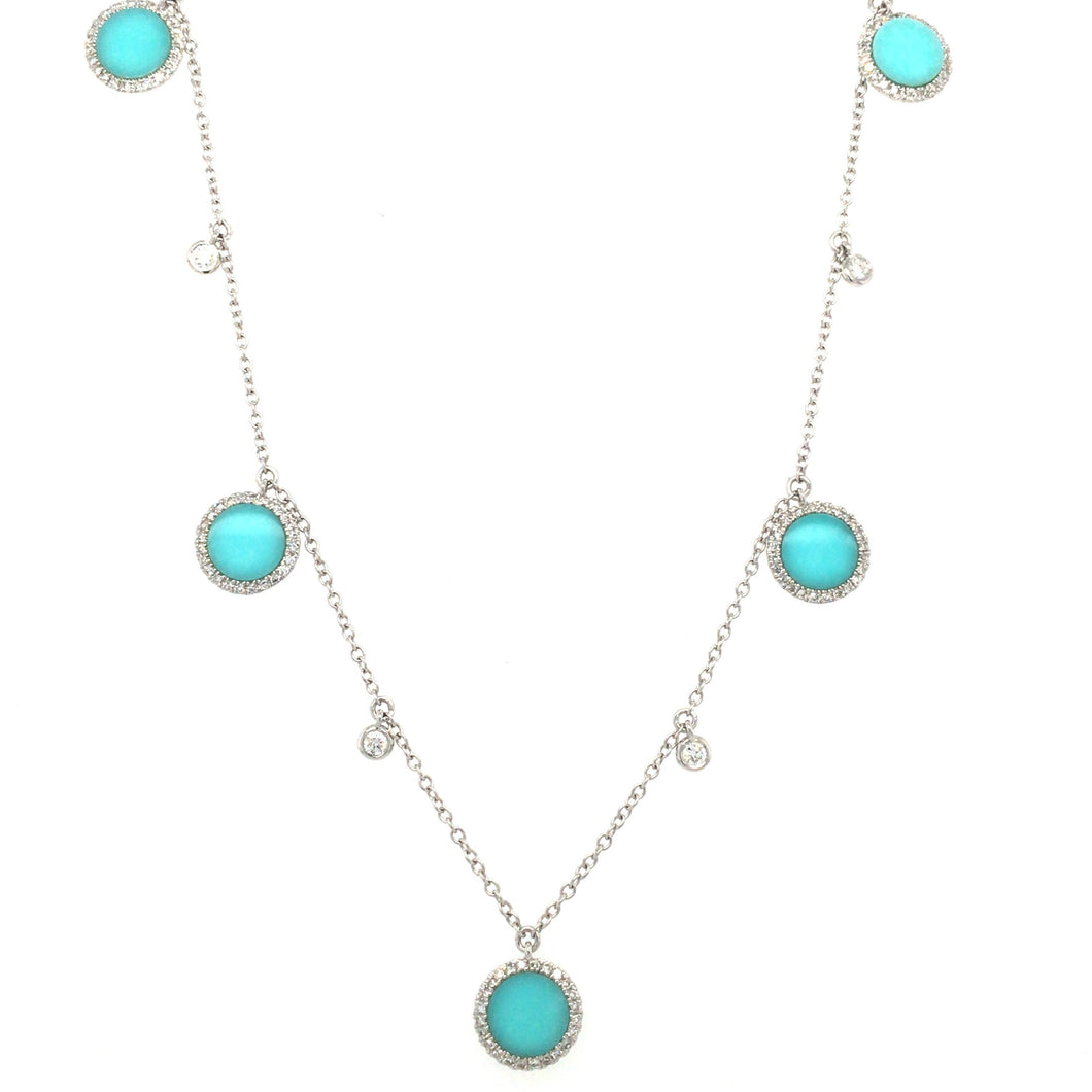 Turquoise & Diamond Necklace
