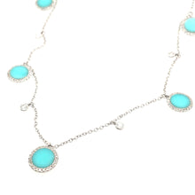 Load image into Gallery viewer, Turquoise & Diamond Necklace