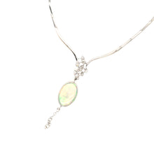 Load image into Gallery viewer, Opal & Diamond 18ct White Gold Statement Necklace