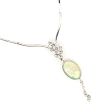 Load image into Gallery viewer, Opal & Diamond 18ct White Gold Statement Necklace
