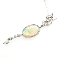 Load image into Gallery viewer, Opal & Diamond 18ct White Gold Statement Necklace