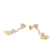 Load image into Gallery viewer, Diamond Heart Drop Earrings