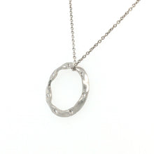 Load image into Gallery viewer, Platinum Diamond Circle Necklace