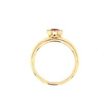 Load image into Gallery viewer, Ruby & Diamond Round Halo Ring