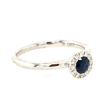 Load image into Gallery viewer, Sapphire & Diamond Halo Ring